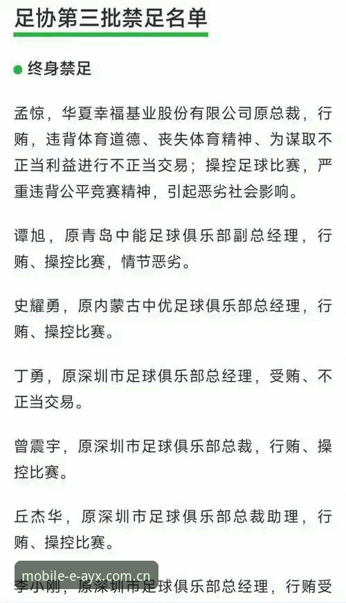 中国足协最新禁足名单曝光，谁将永久告别足球赛场？